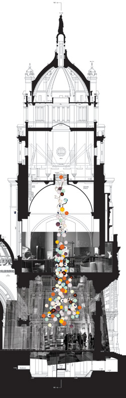 A Surreal Light Installation By Bocci Created As Part Of The London Design Festival Exhibits At The Victoria & Albert Museum.