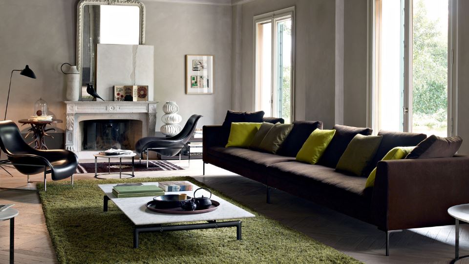 Charles Sofa and Marx Relax Lounge Chair by Antonio Citterio
