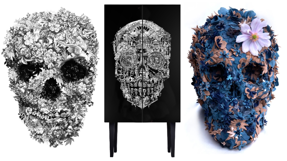 Jackie Tsai Floral Skulls - Sanctuary Skull