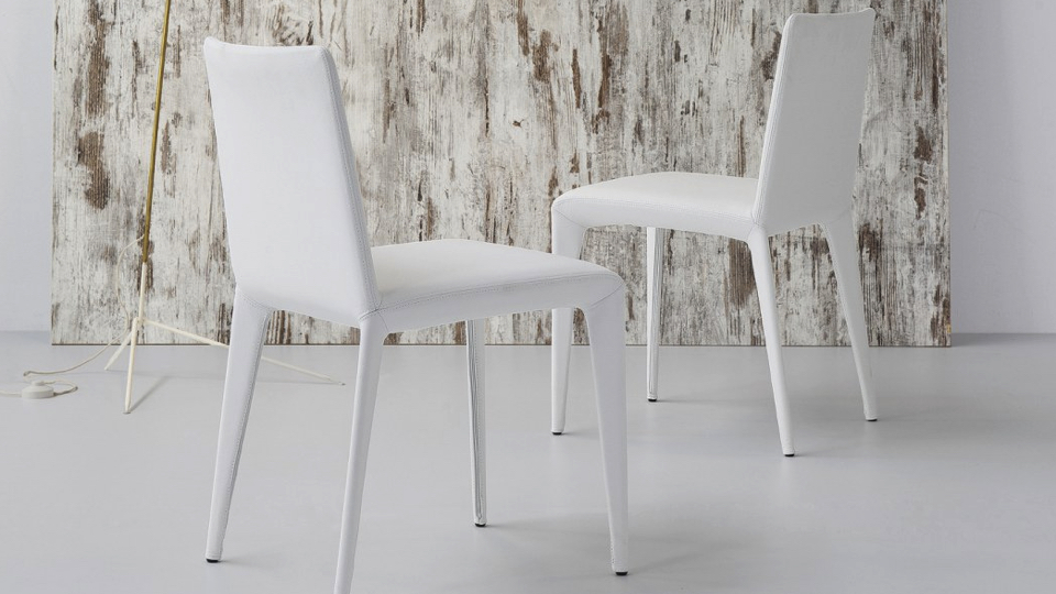stylish white leather dining chair sale