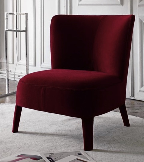 red high back cocktail chair