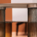 beautiful close up shot of a glass side table