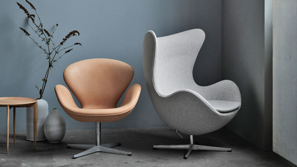 Fritz Hansen Egg and Swan Lounge Chairs