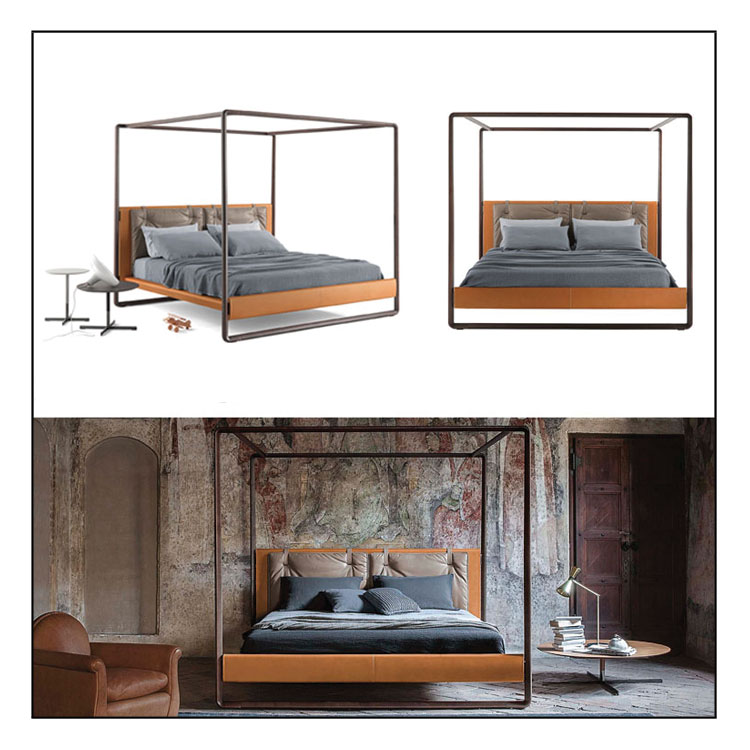 Volare Four-Poster Bed by Roberto Lazzeroni for Poltrona Frau