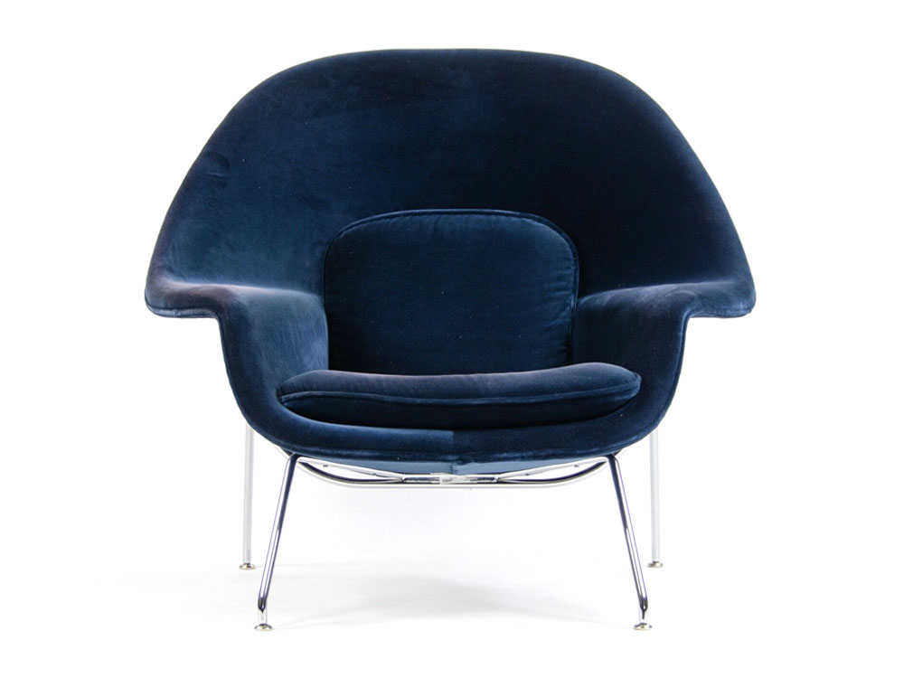 Knoll velvet womb chair